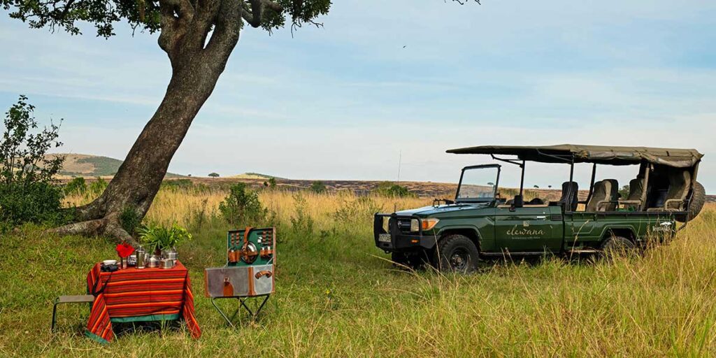 Elewana Sand River Masai Mara luxury tented safari camp game drive